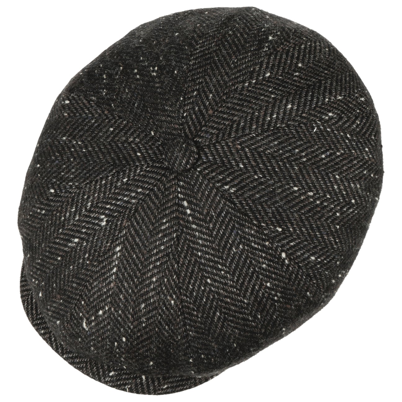 Eight Panel Cap Herringbone Kashmir/Seide - JJ Hat Center ®