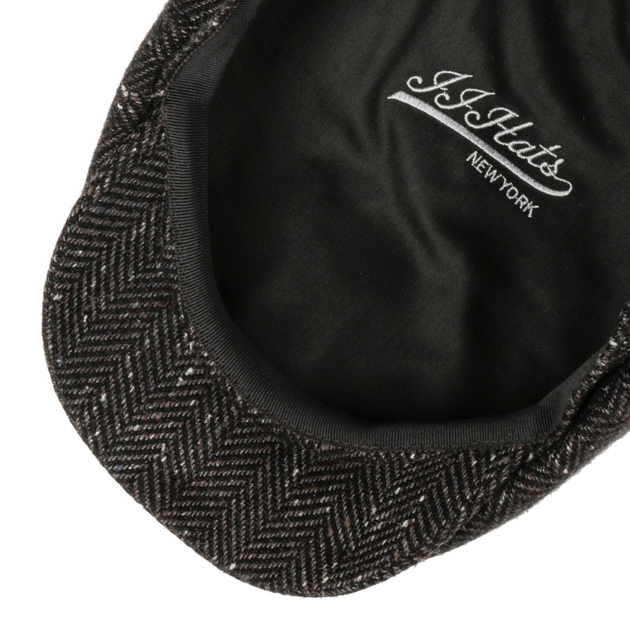 Eight Panel Cap Herringbone Kashmir/Seide - JJ Hat Center ®