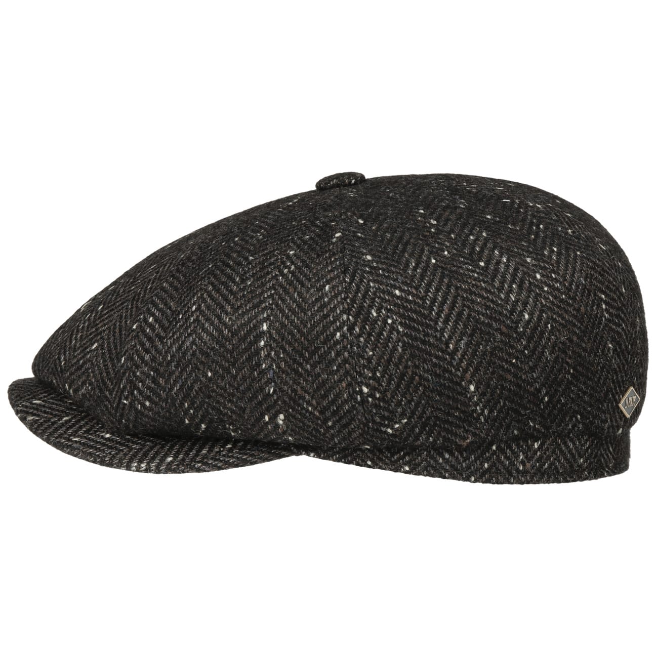 Eight Panel Cap Herringbone Kashmir/Seide - JJ Hat Center ®