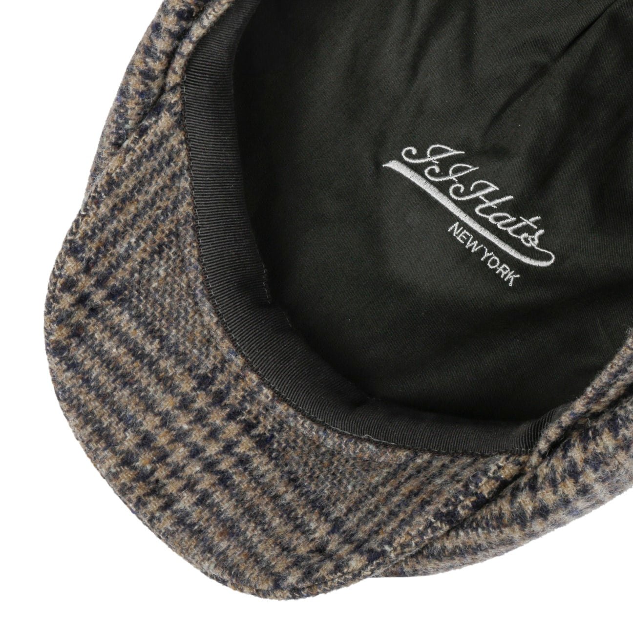 Eight Panel Cap Check Virgin Wool - JJ Hat Center ®