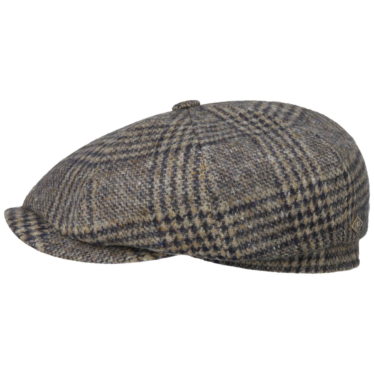 Eight Panel Cap Check Virgin Wool - JJ Hat Center ®