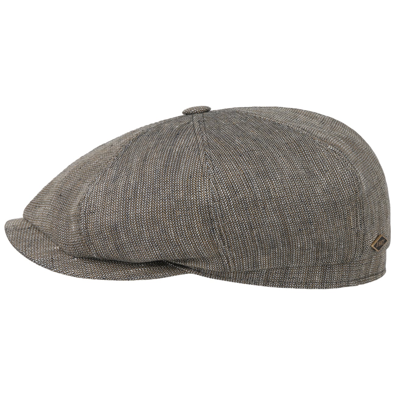 Eight Panel Cap Linen Herringbone - JJ Hat Center ®