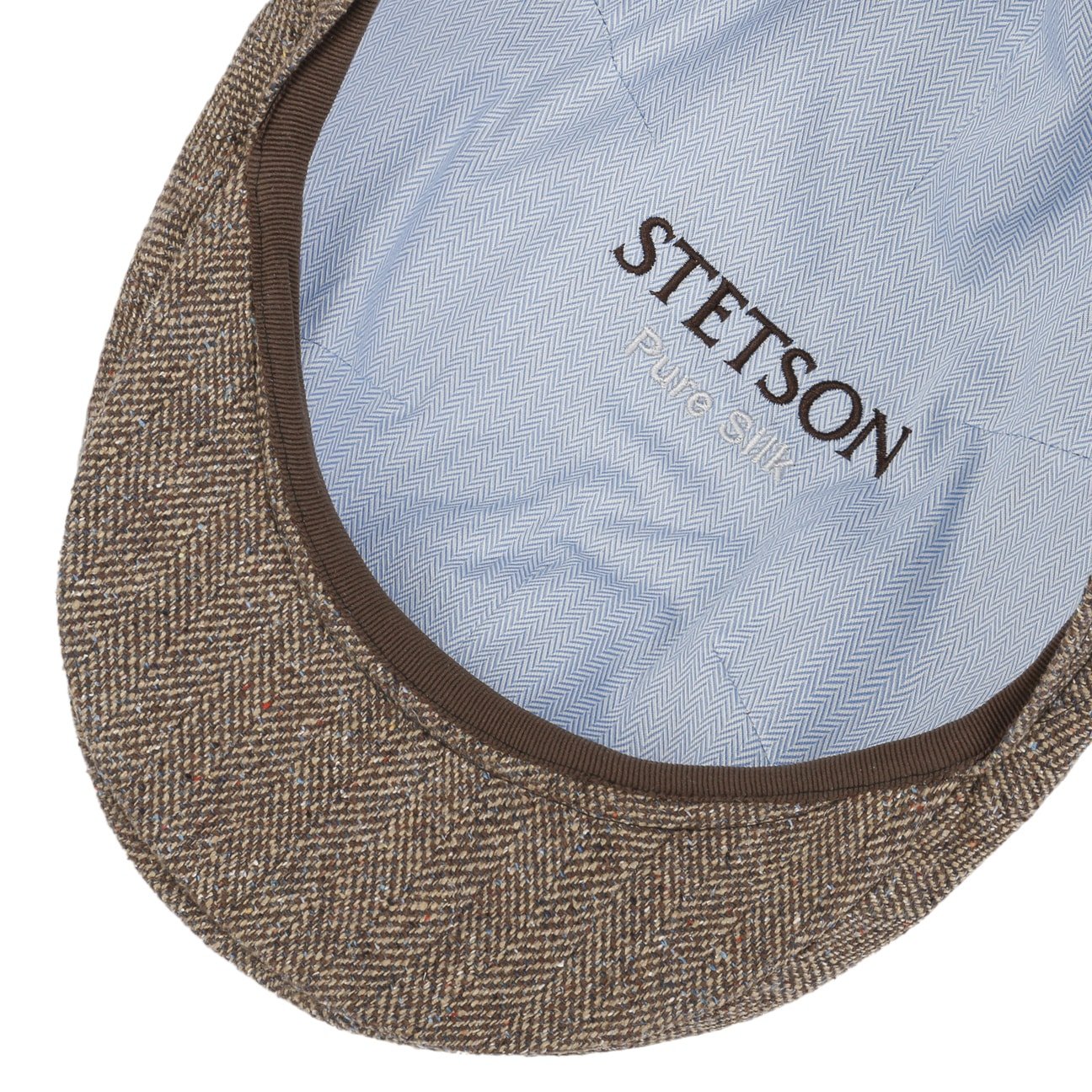 Herringbone UV Silk Driver Flat Cap - JJ Hat Center ®