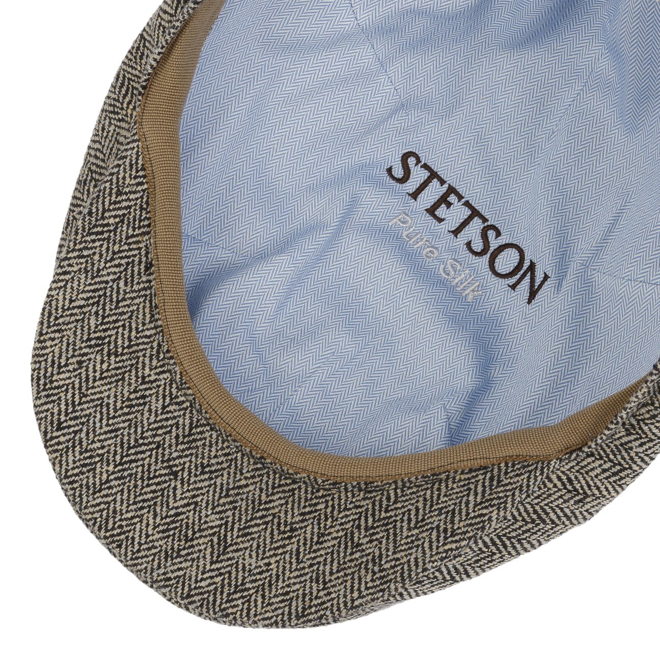 Herringbone UV Silk Driver Flat Cap - JJ Hat Center ®