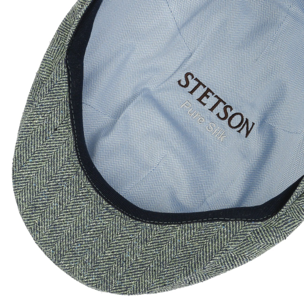 Herringbone UV Silk Driver Flat Cap - JJ Hat Center ®