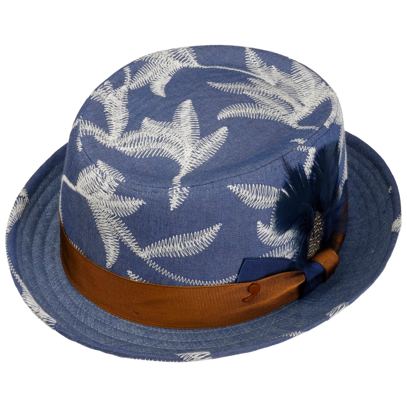 Leaves Pork Pie Cloth Hat - JJ Hat Center ®