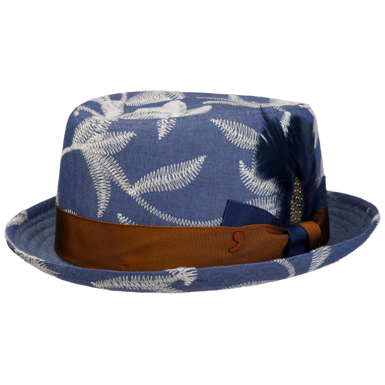 Leaves Pork Pie Cloth Hat - JJ Hat Center ®