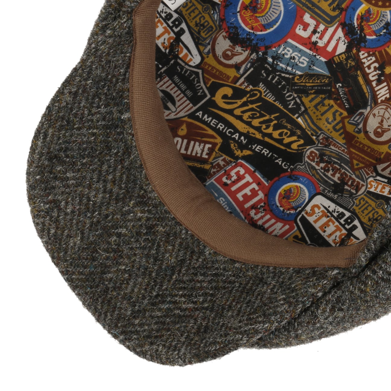 Hatteras Dark Herringbone Flat Cap - JJ Hat Center ®