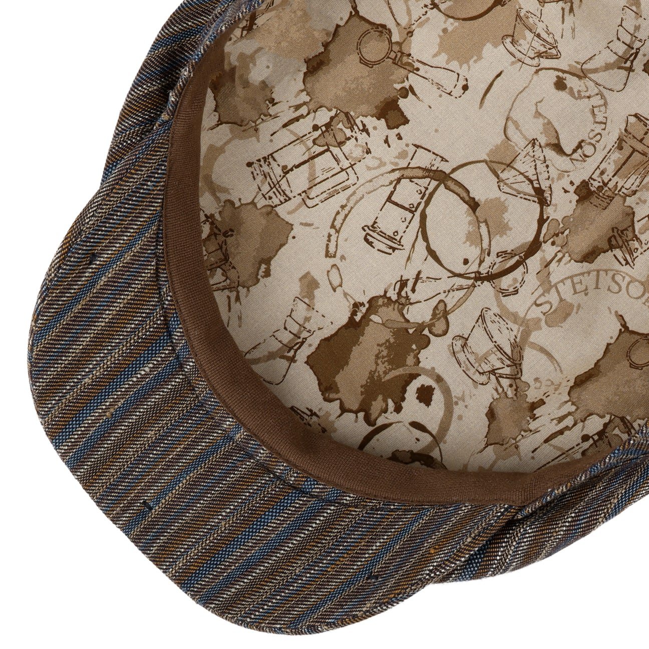 Stripe Barista Driver Flat Cap - JJ Hat Center ®