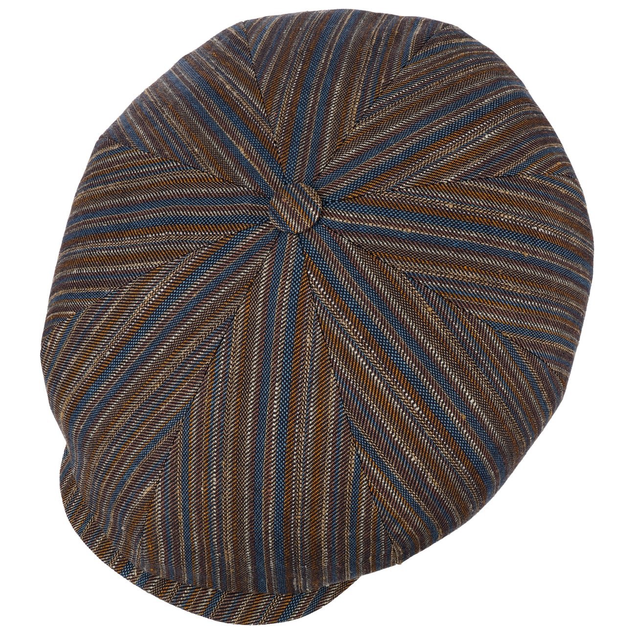 Stripe Barista 8 Panel Flat Cap - JJ Hat Center ®
