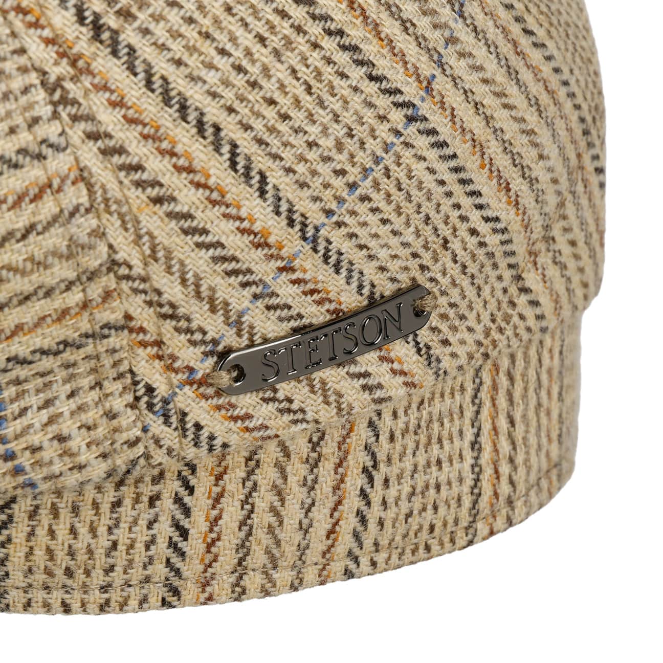Linen Mix Stripe Driver Flat Cap - JJ Hat Center ®