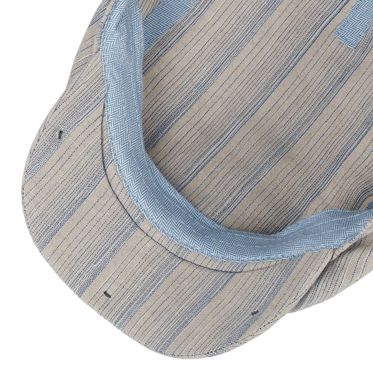 Tesrick Stripe Driver Linen Flat Cap - JJ Hat Center ®