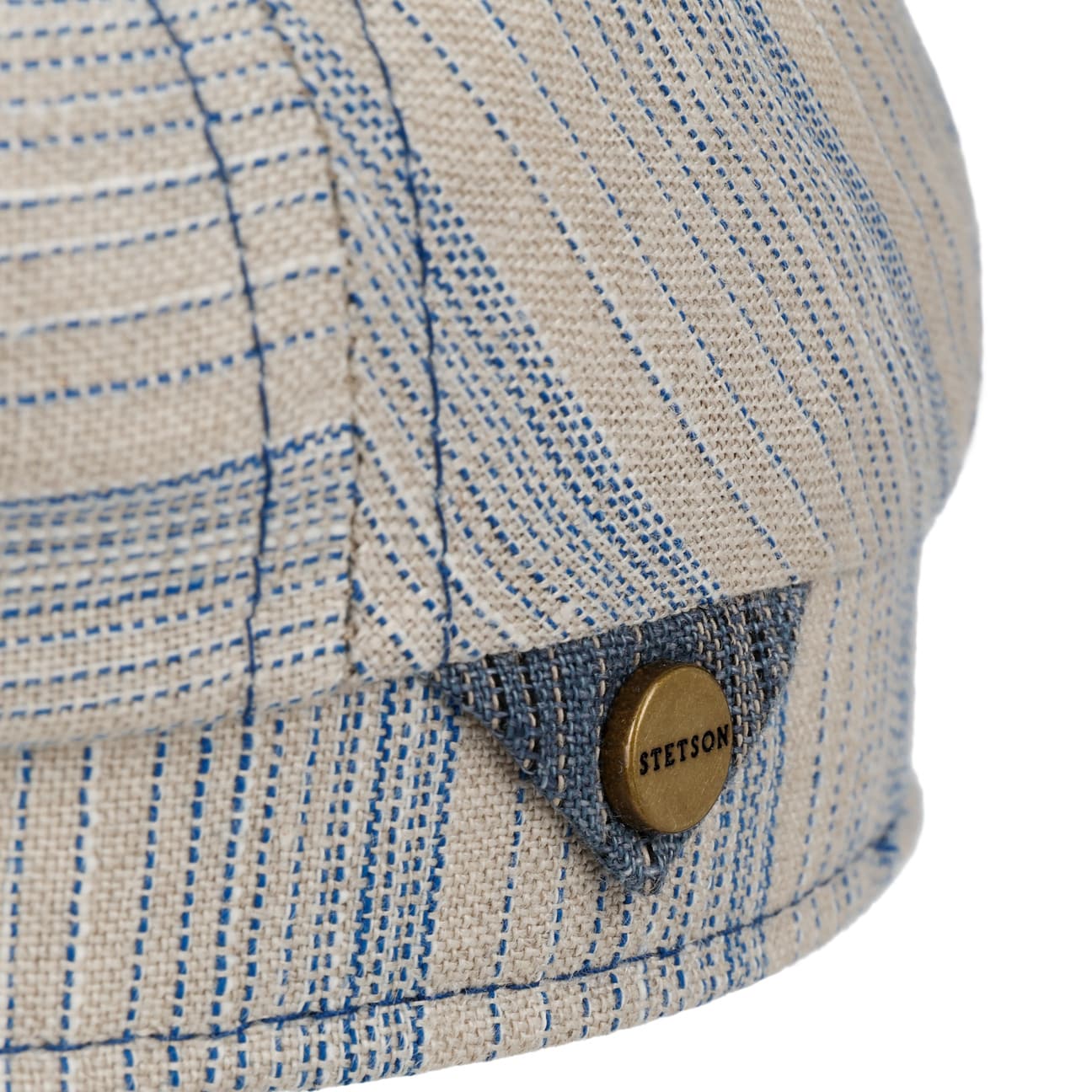 Tesrick Stripe Driver Linen Flat Cap - JJ Hat Center ®