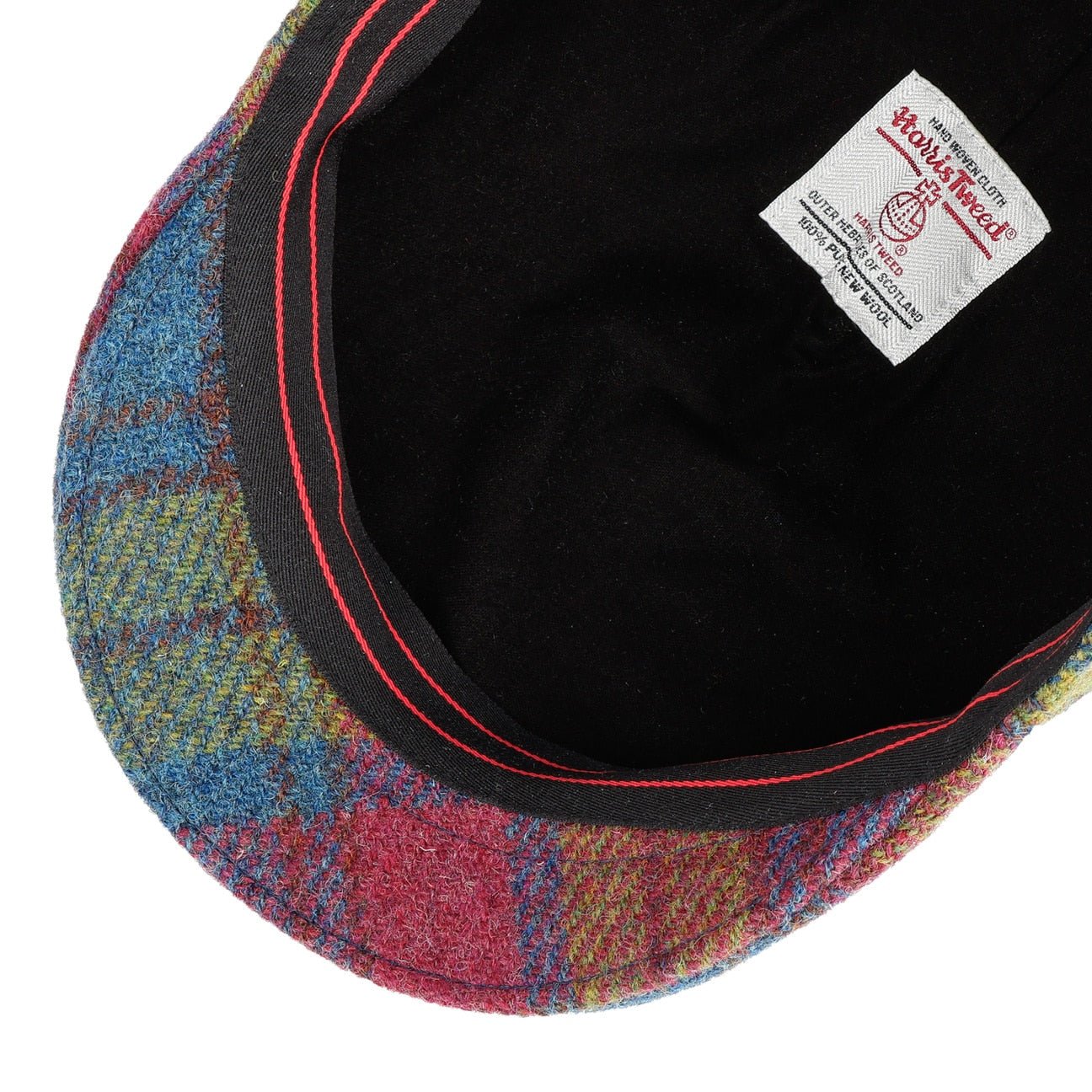 Multicolour Harris Tweed Flat Cap - JJ Hat Center ®