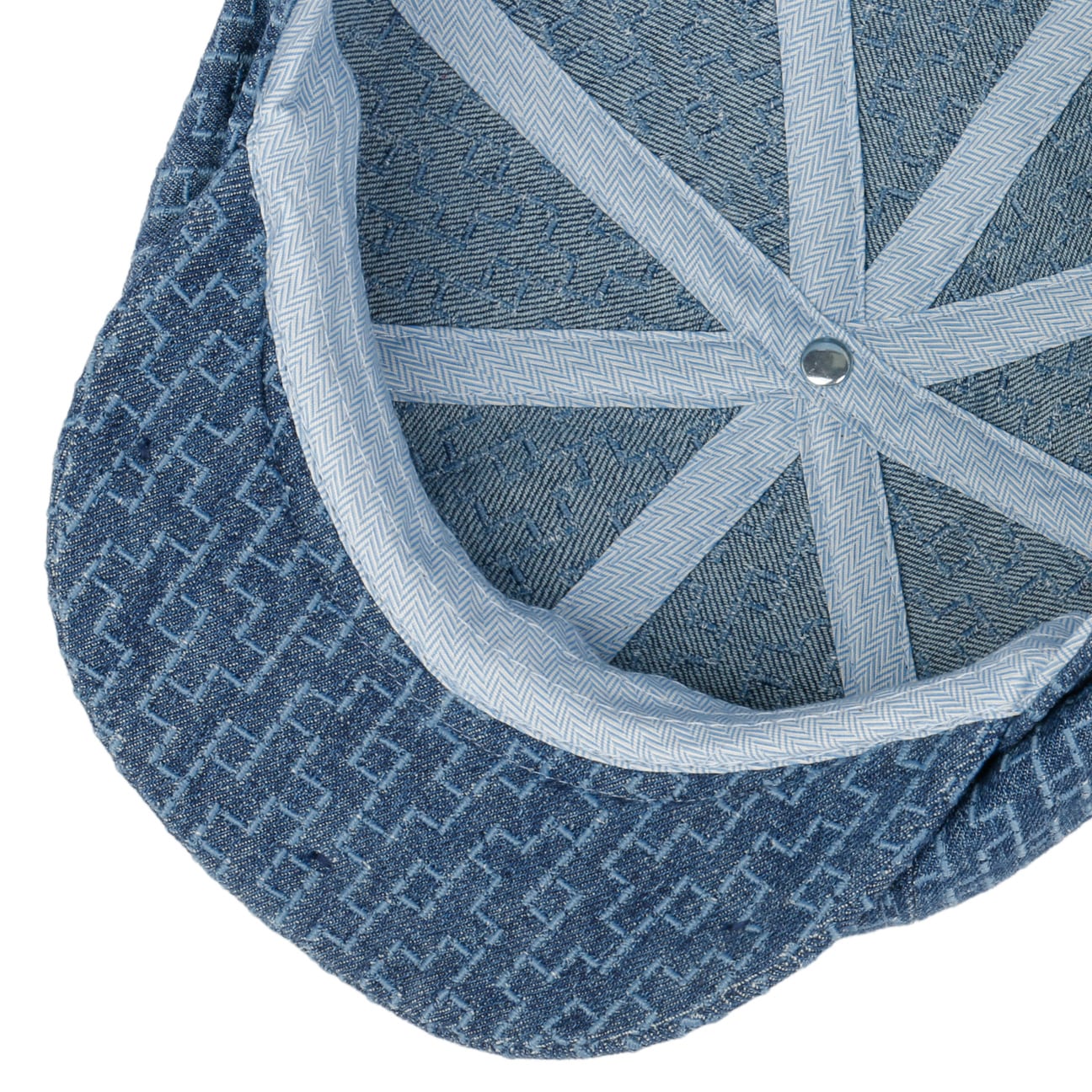 Hatteras Embroidered Denim Flat Cap - JJ Hat Center ®