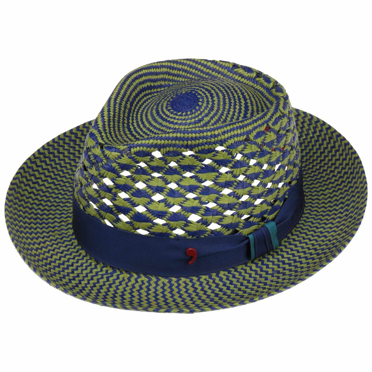 Blue & Green Panama Hat - JJ Hat Center ®