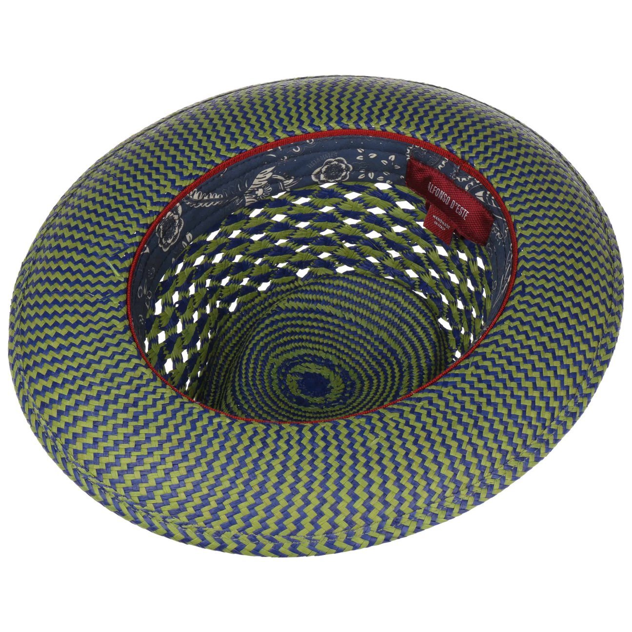 Blue & Green Panama Hat - JJ Hat Center ®