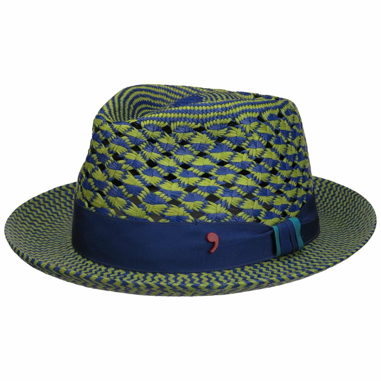 Blue & Green Panama Hat - JJ Hat Center ®