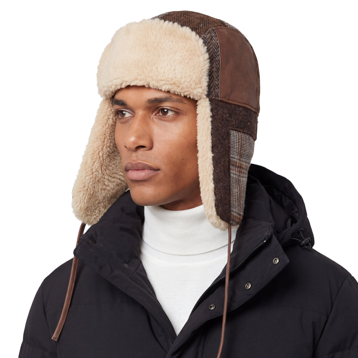 Patchwork Bomber Trapper Hat