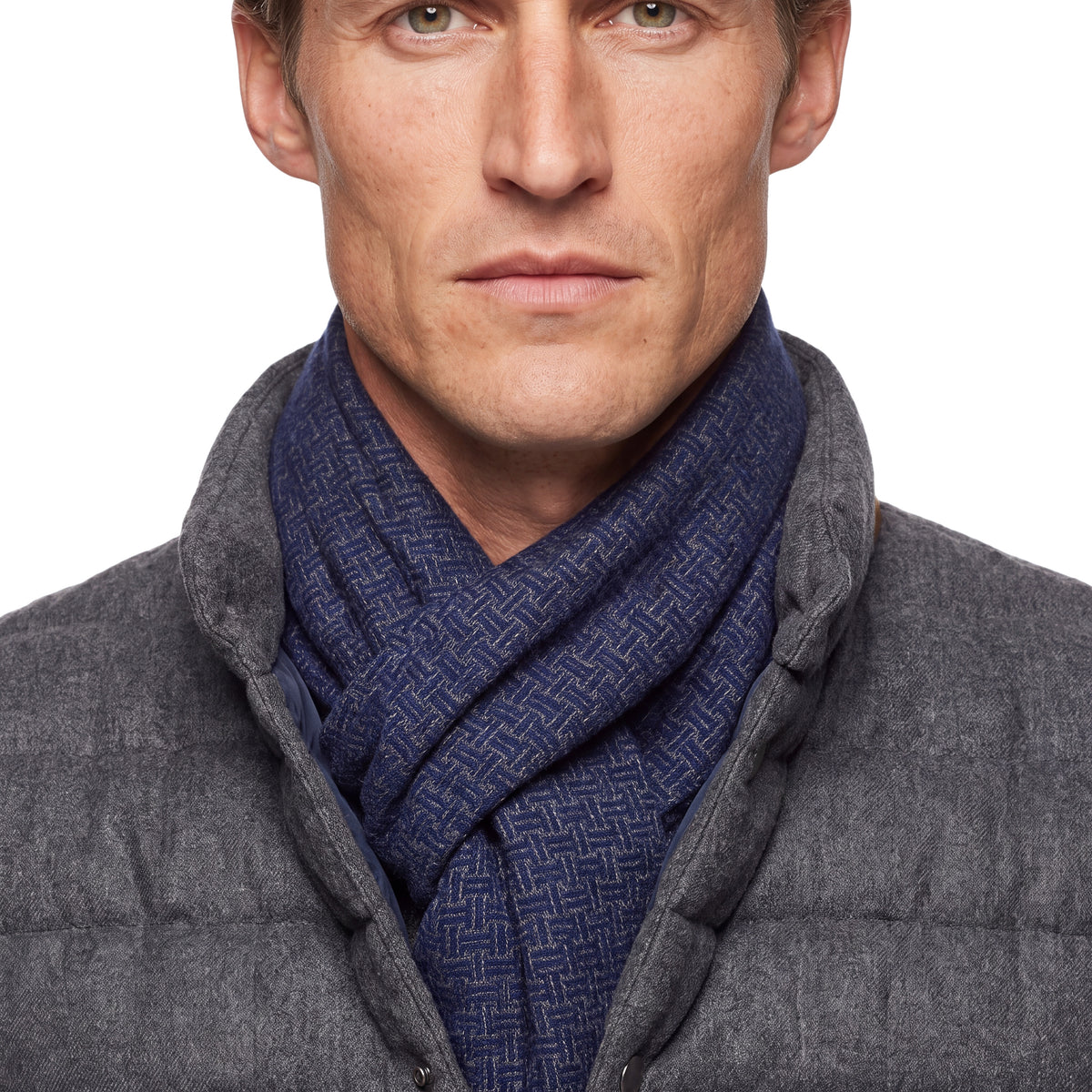 Basket Weave Wool Scarf