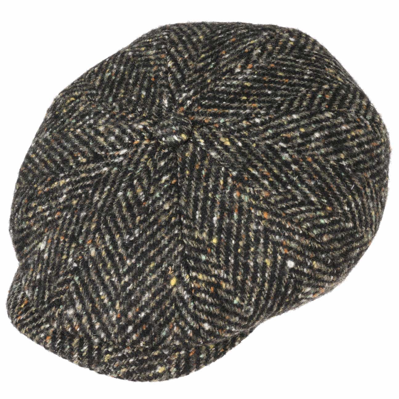 olive-black bold herringbone