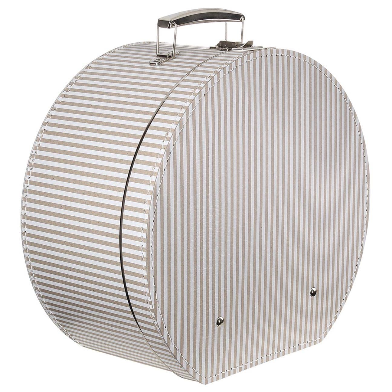 Hat Box Beige Stripes - JJ Hat Center ®