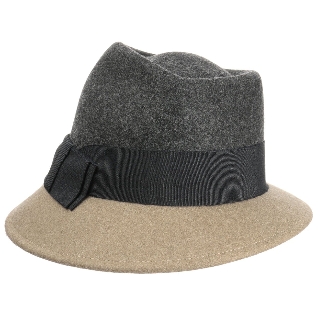 Asym Twotone Wool Felt Hat - JJ Hat Center ®