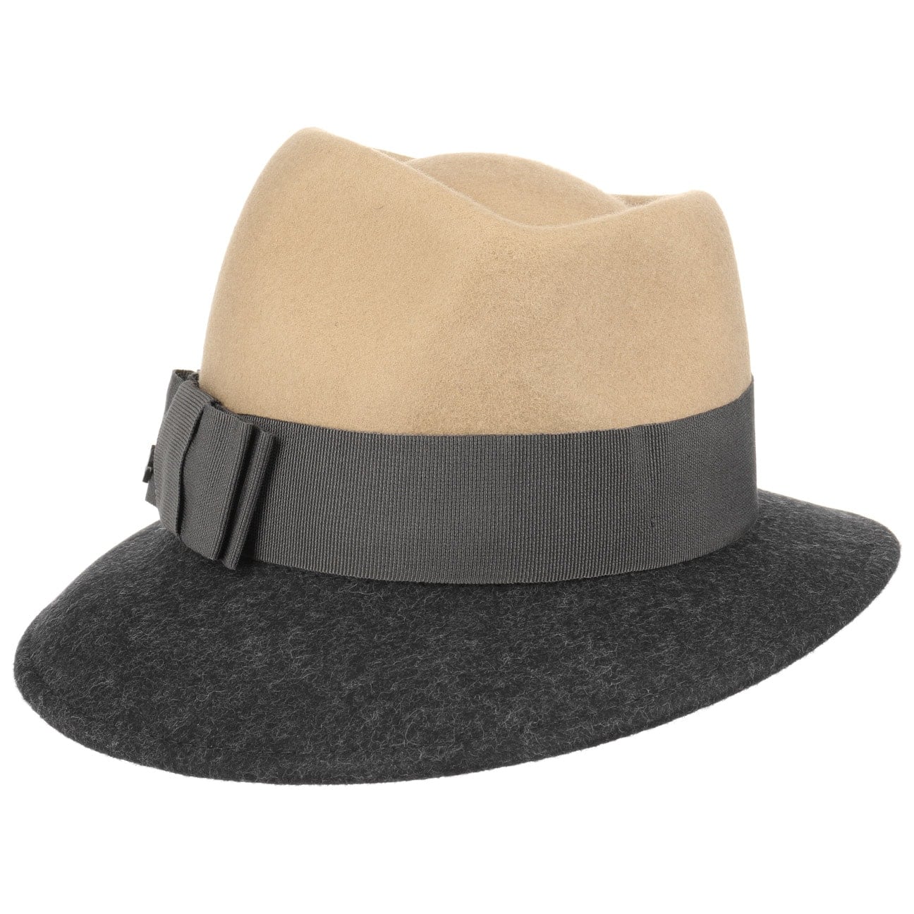 Asym Twotone Wool Felt Hat - JJ Hat Center ®