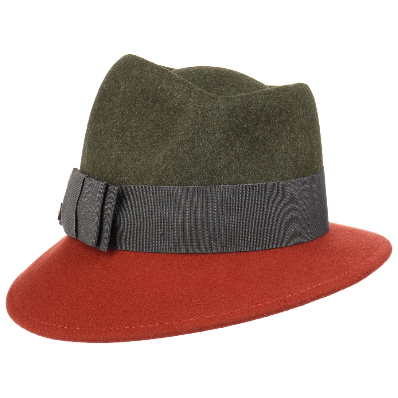 Asym Twotone Wool Felt Hat - JJ Hat Center ®
