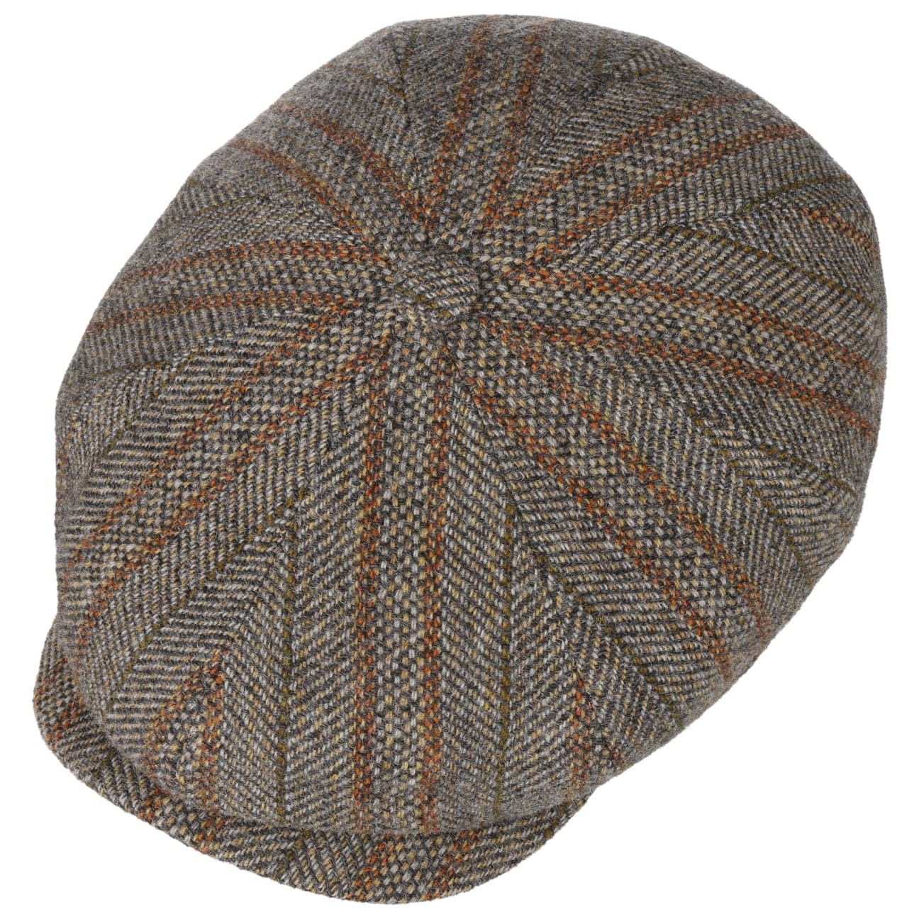 Hatteras Herringbone Stripe Flat Cap - JJ Hat Center ®