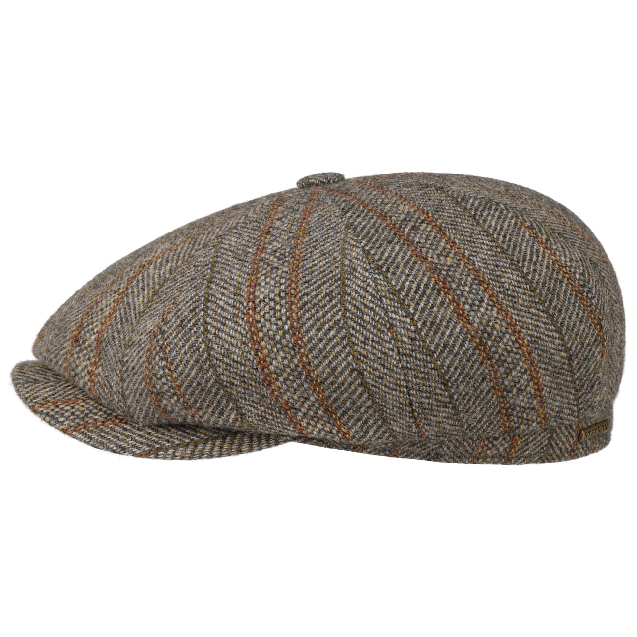 Hatteras Herringbone Stripe Flat Cap - JJ Hat Center ®