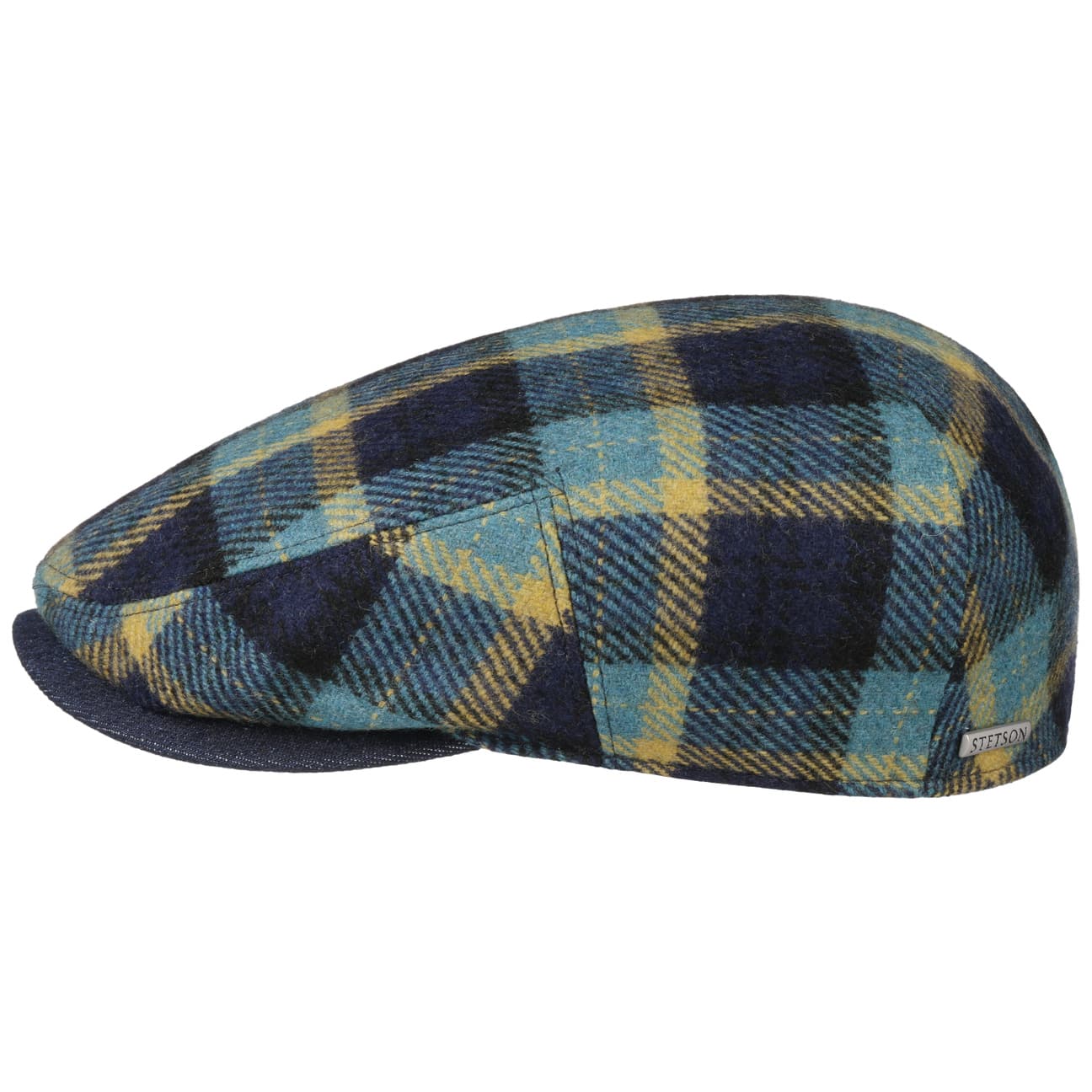 Kent Genola Wool Check Flat Cap - JJ Hat Center ®