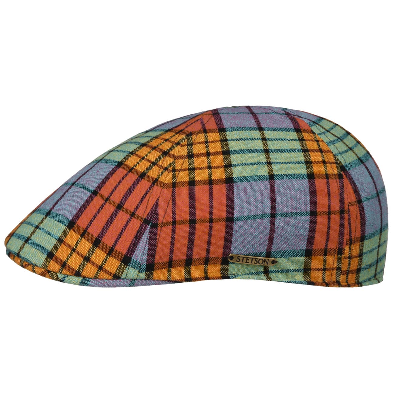 Texas Colour Check Flat Cap - JJ Hat Center ®