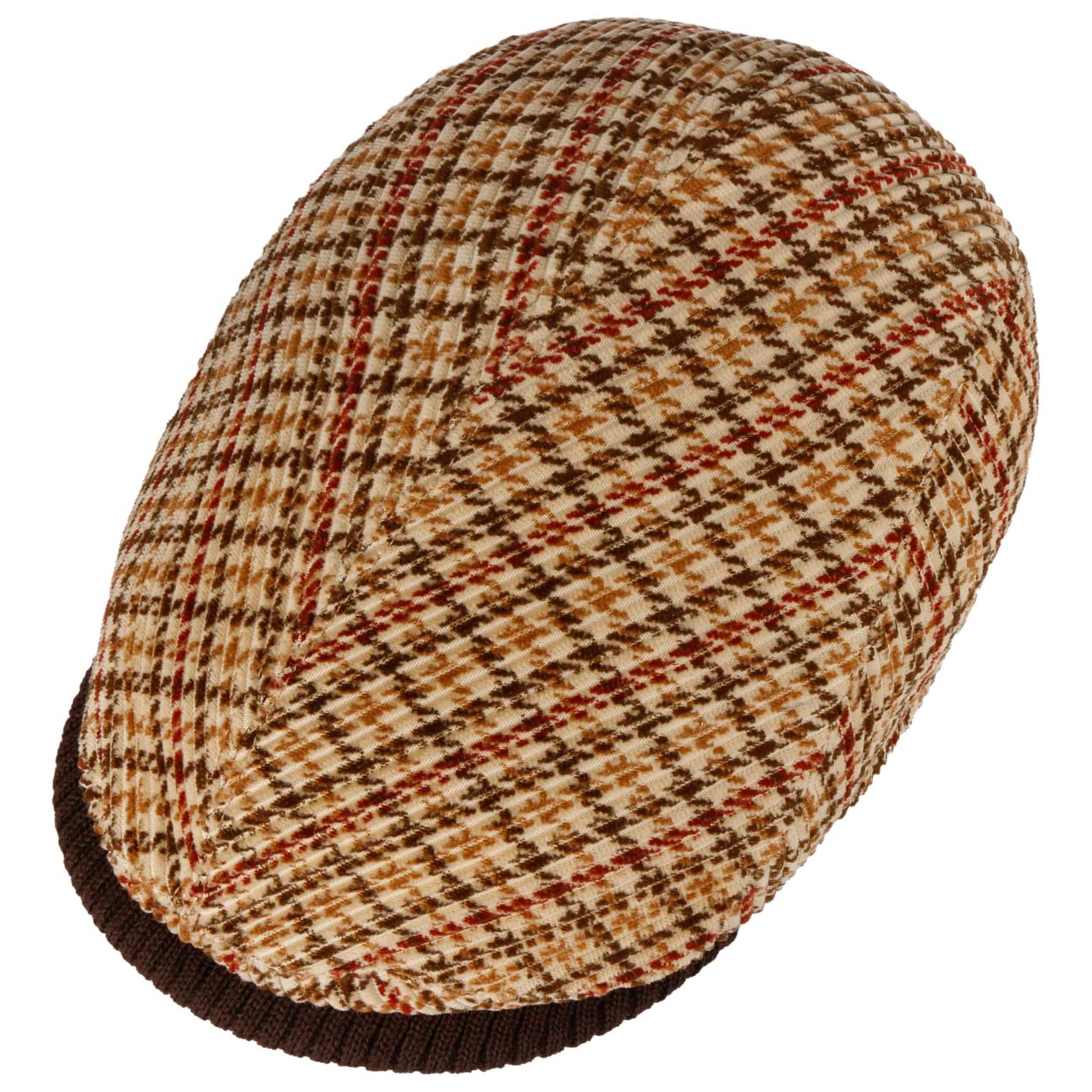 4 Panel Houndstooth Flat Cap - JJ Hat Center ®