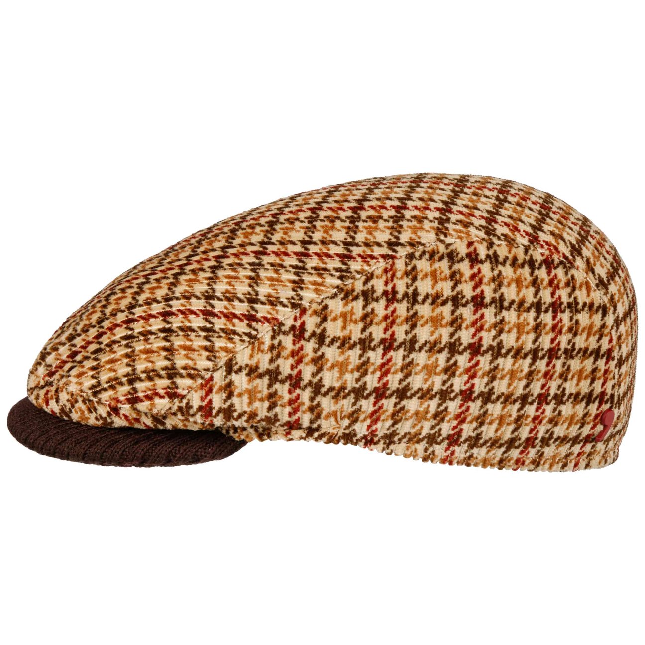 4 Panel Houndstooth Flat Cap - JJ Hat Center ®