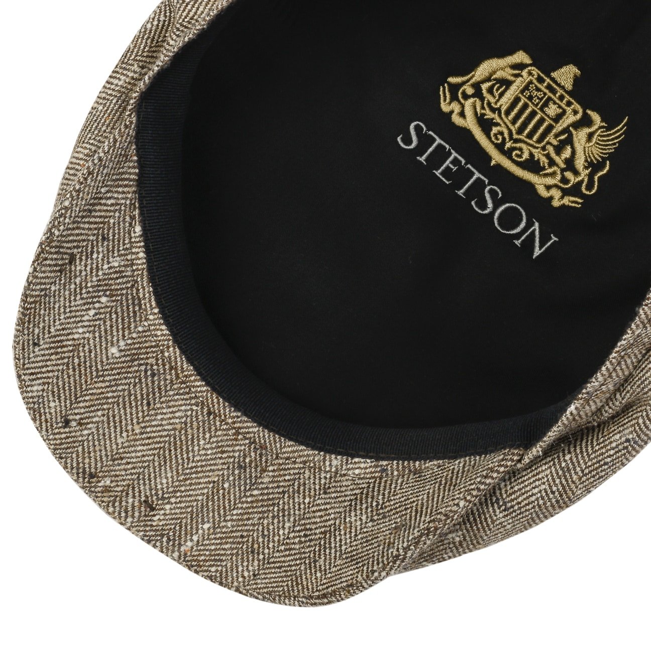 Tweed Herringbone Driver Flat Cap - JJ Hat Center ®