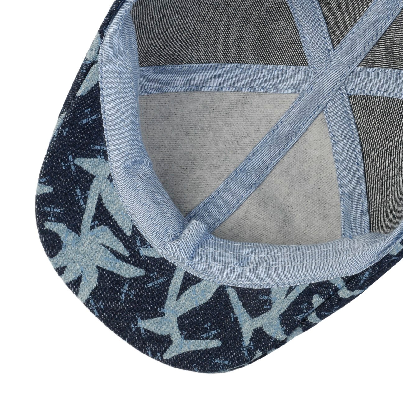 Texas Denim Print Flat Cap - JJ Hat Center ®