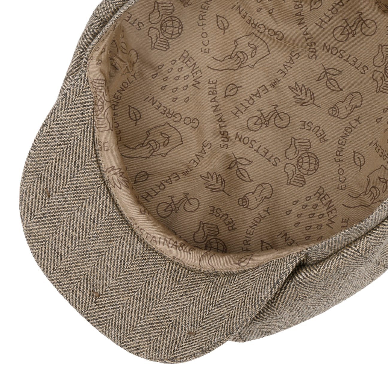 Hatteras Organic Herringbone Flat Cap - JJ Hat Center ®