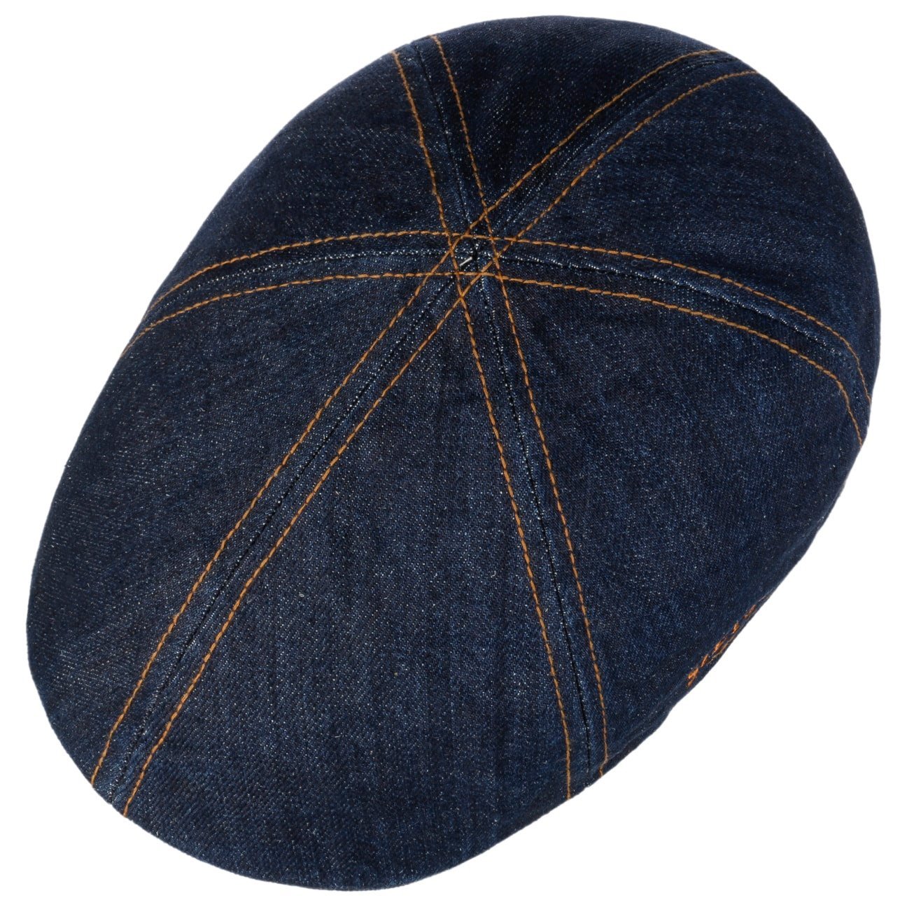 Texas Contrast Sitch Denim Flat Cap - JJ Hat Center ®