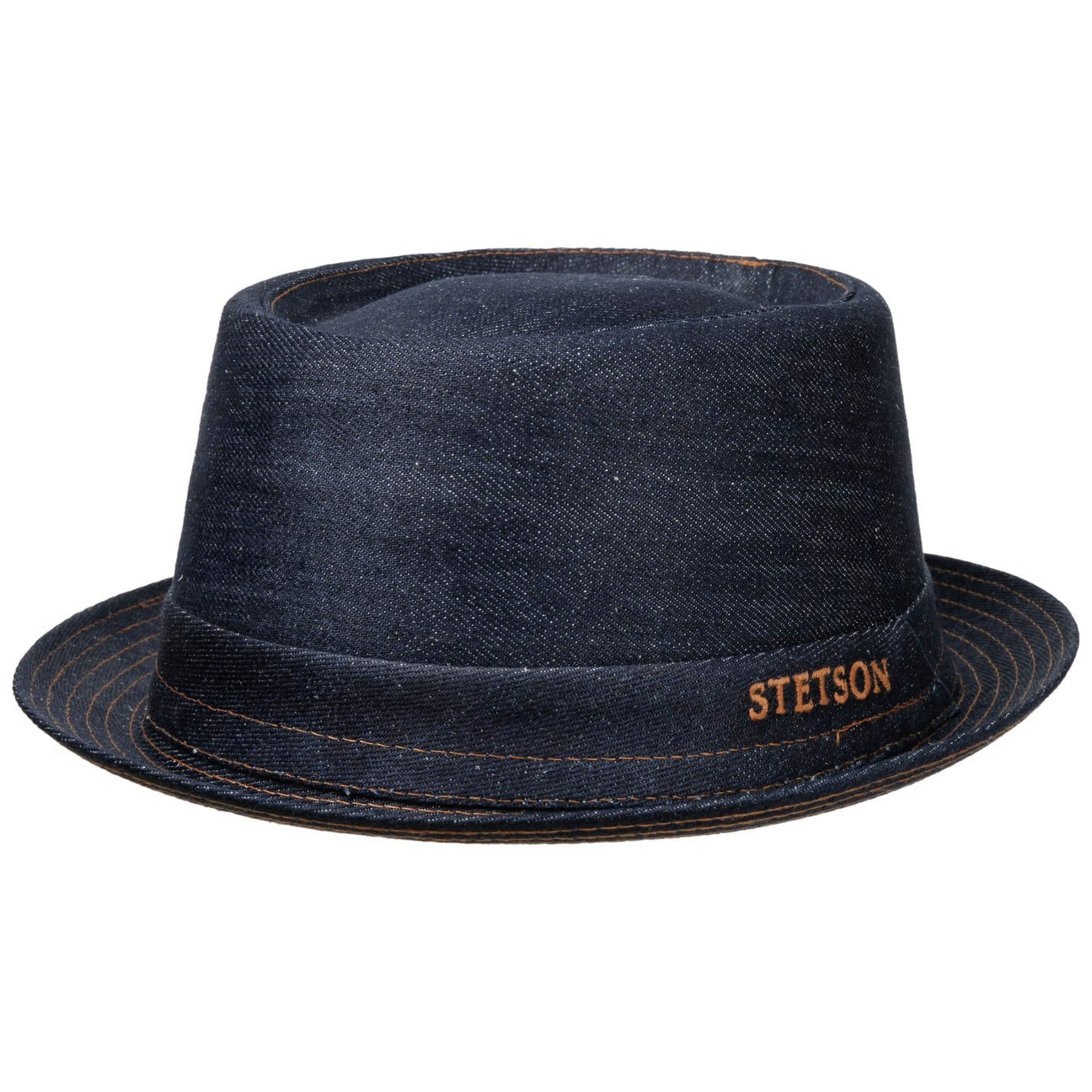 Sustainable Pork Pie Denim Hat - JJ Hat Center ®