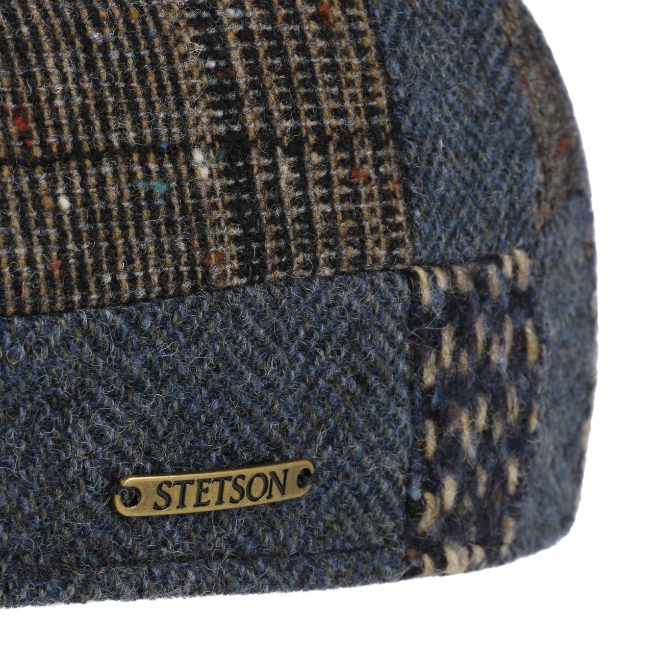 Texas Wool Mix Patchwork Flat Cap - JJ Hat Center ®
