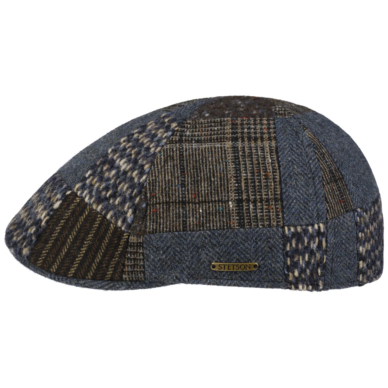 Texas Wool Mix Patchwork Flat Cap - JJ Hat Center ®