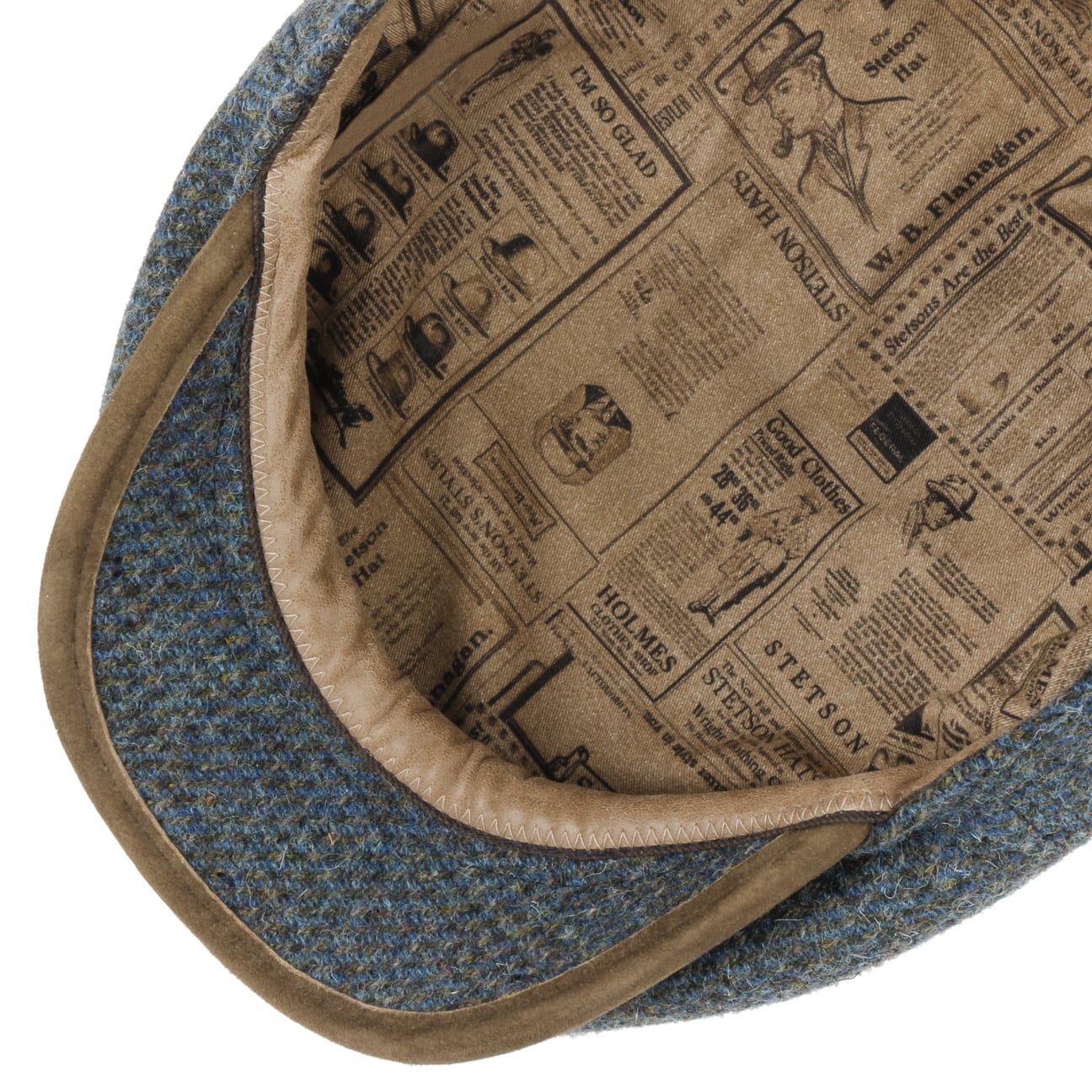 Kent Virgin Wool Harris Tweed Flat Cap - JJ Hat Center ®