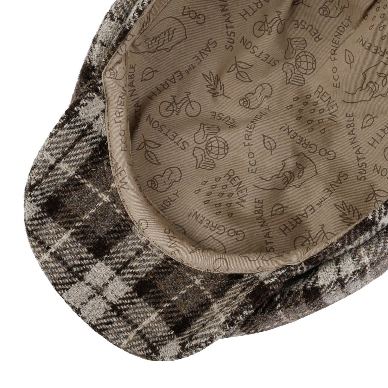Hatteras Undyed Harris Tweed Newsboy Cap - JJ Hat Center ®