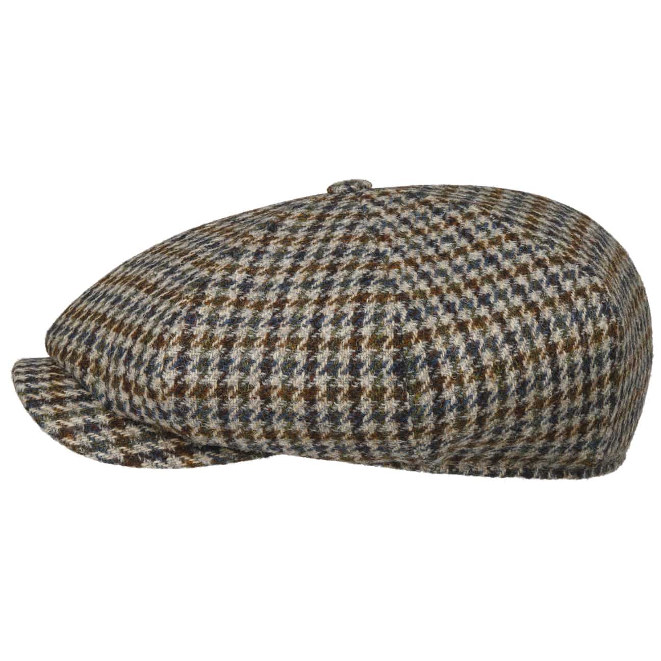 Harris Tweed Houndstooth News Boy Cap - JJ Hat Center ®