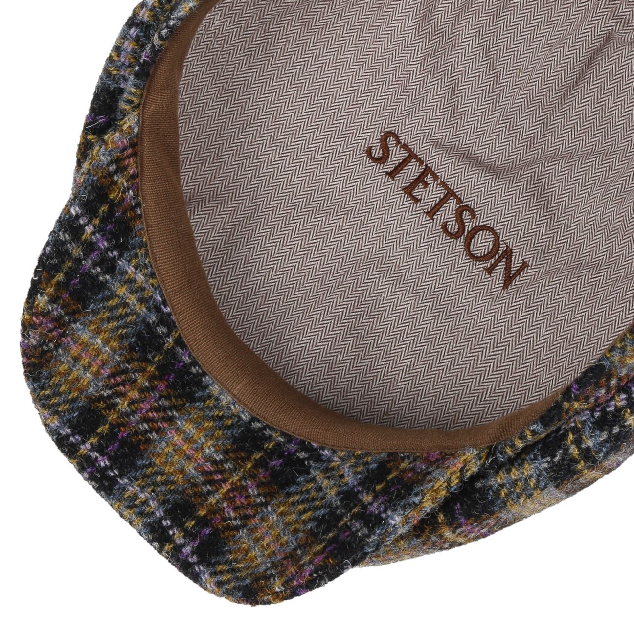 Hatteras Check Harris Tweed Flat Cap - JJ Hat Center ®