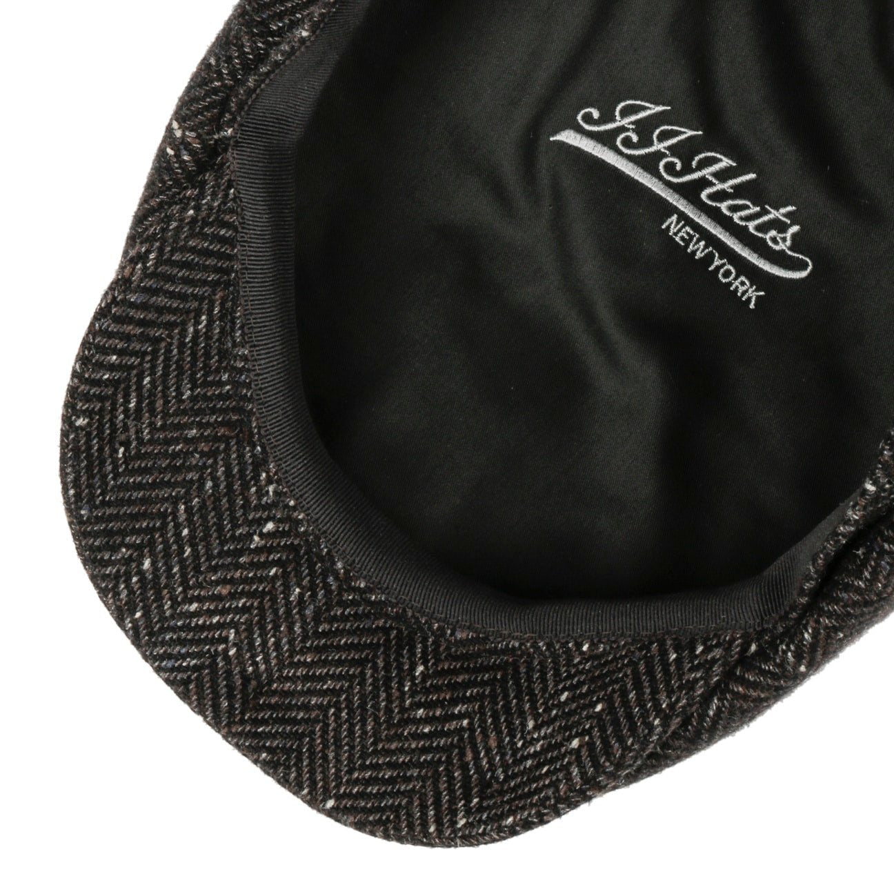 Eight Panel Cap Herringbone Kashmir/Seide - JJ Hat Center ®