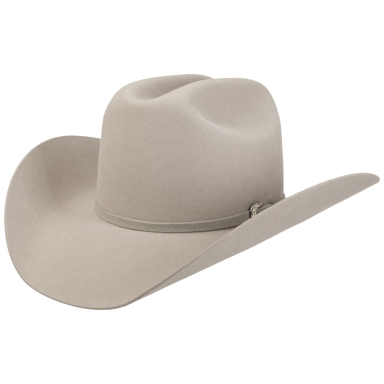 Western Silver Buckle Woolfelt Buffalo Pinch - JJ Hat Center ®