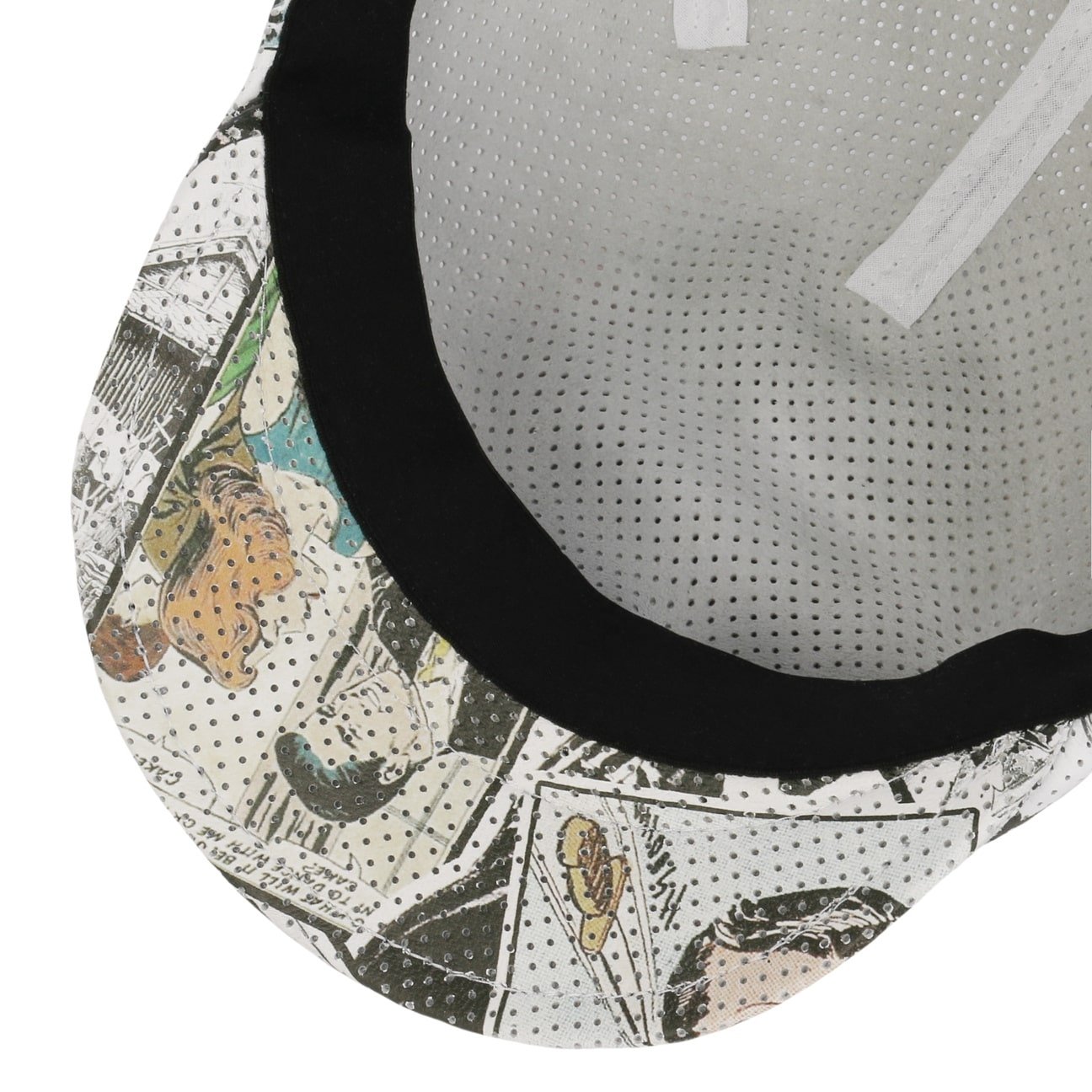 Leather Perforiert Comic Flat Cap - JJ Hat Center ®