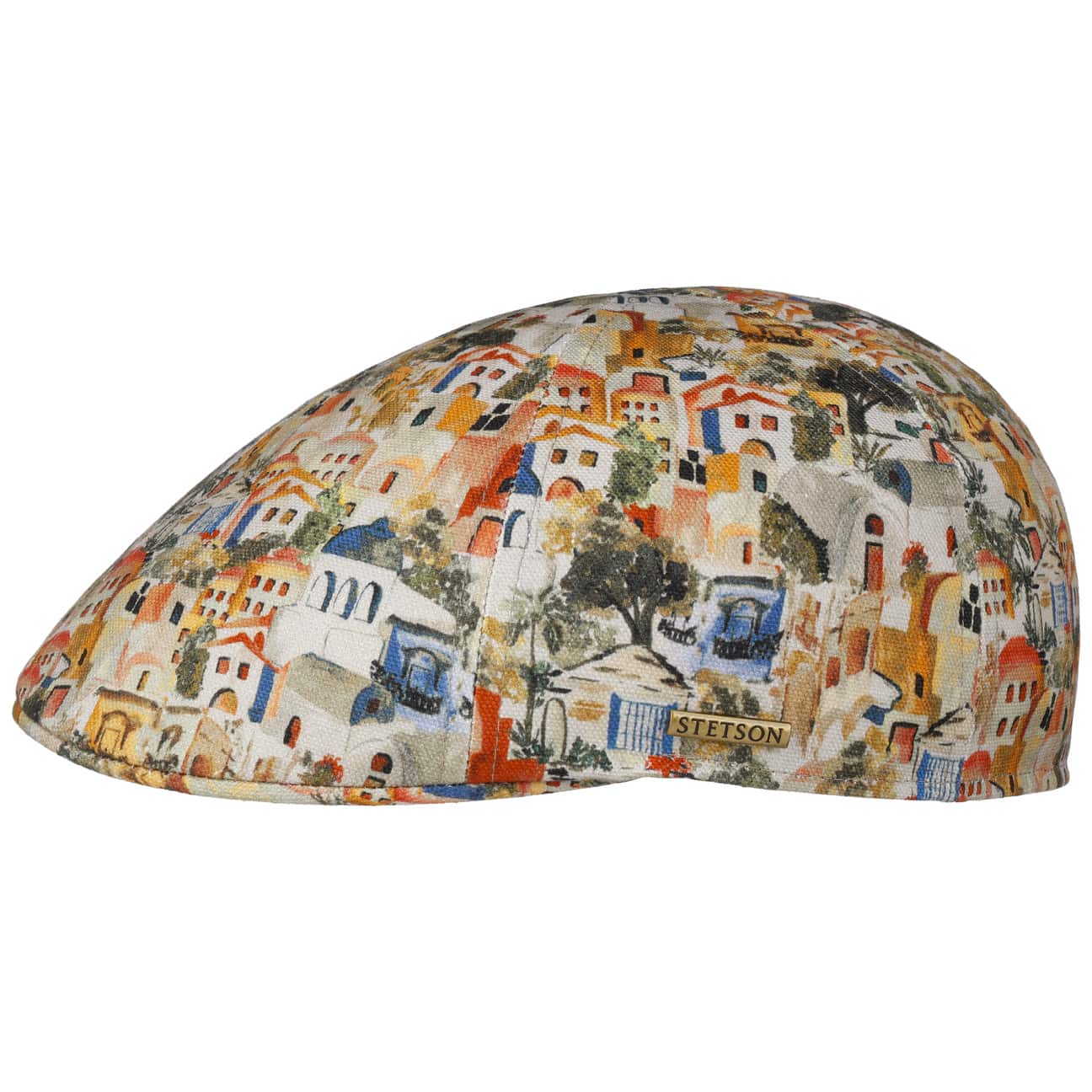 Texas Village Print Flat Cap - JJ Hat Center ®